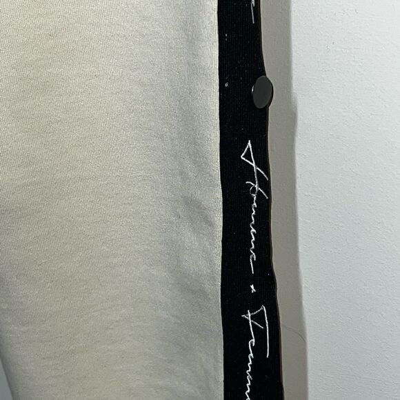 NWOT Homme Femme Signature Cream Black Unisex Track Pants Sz L - Picture 7 of 13